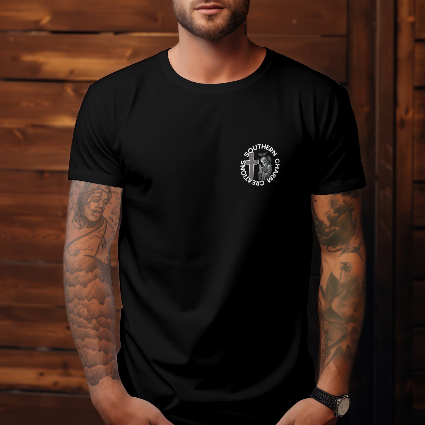 HALF HOLY HALF HOOD TEE-SHIRT.