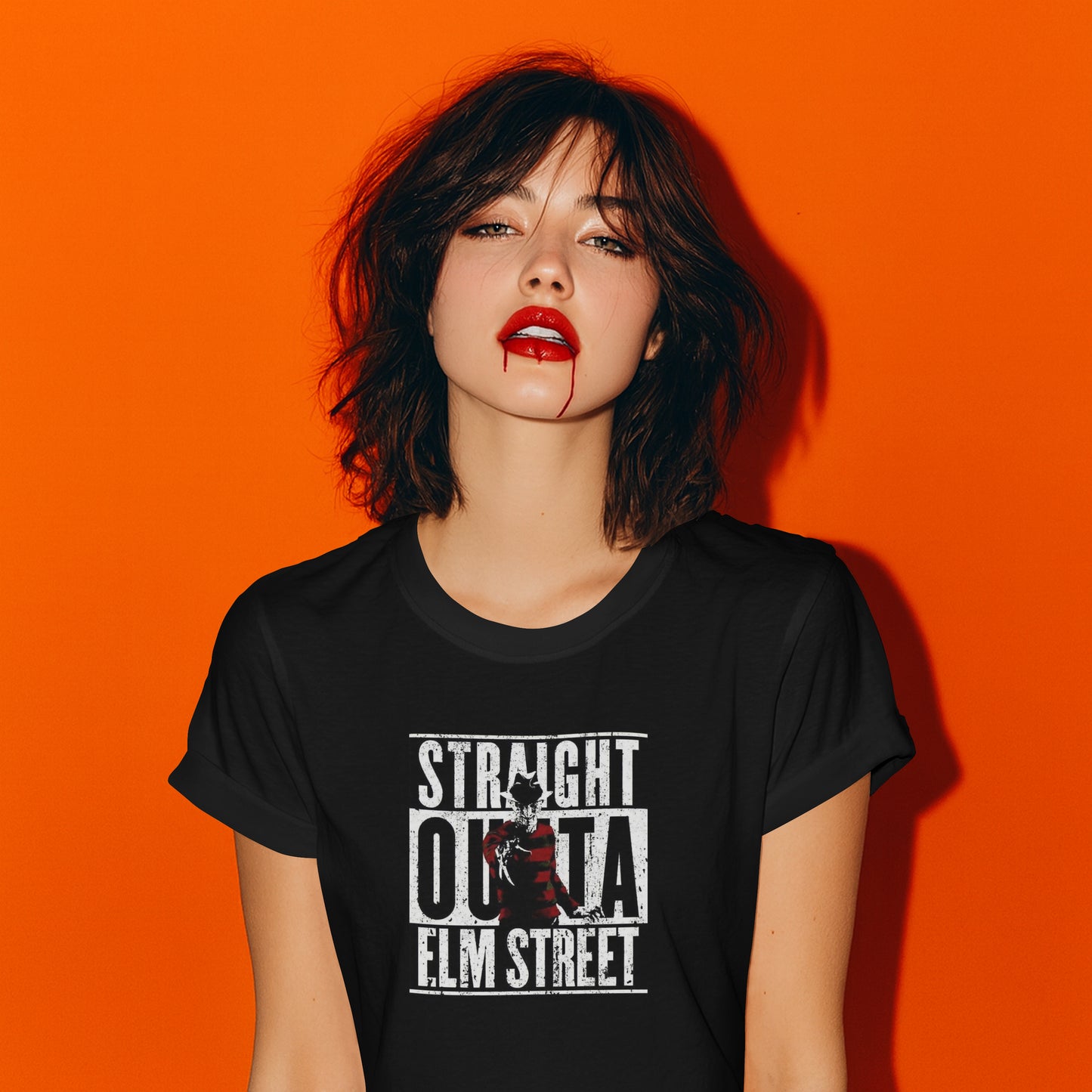 STRAIGHT OUTTA ELM STREET FREDDIE T-SHIRT.