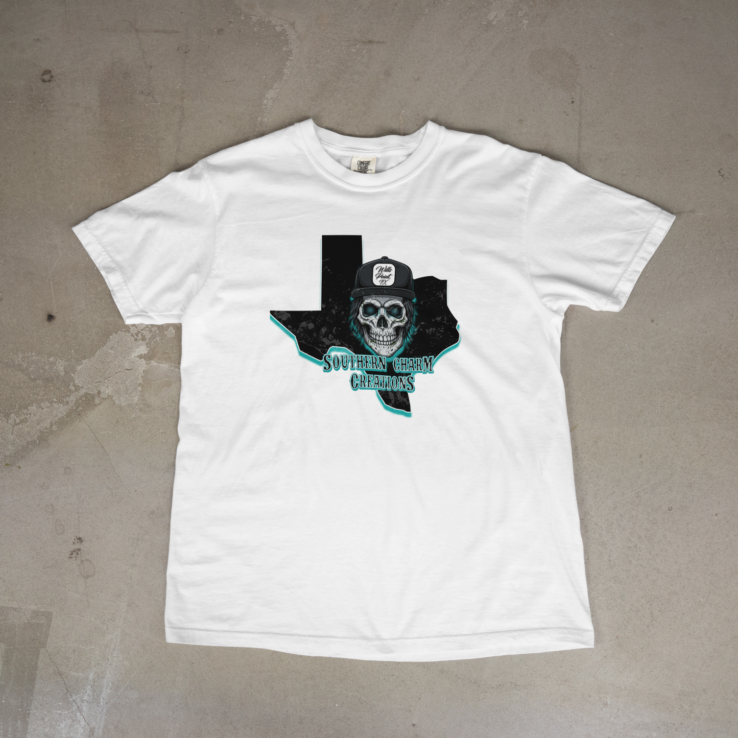 Sothern Charm Creations Branded Tee shirt. (Skull in Snap Back)