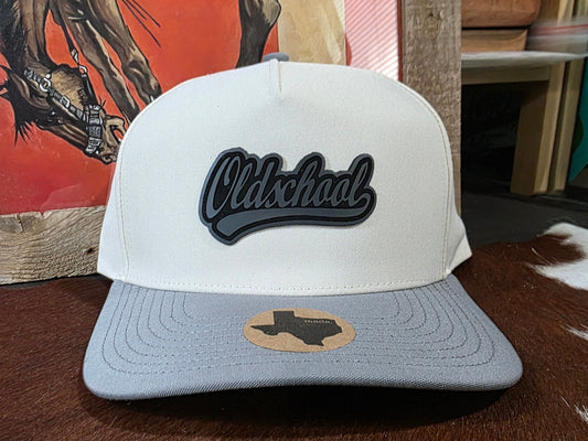 Old school patched hat.