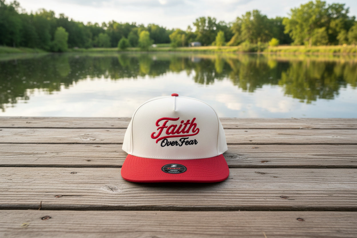 Faith Over fear 5 panel snapback.