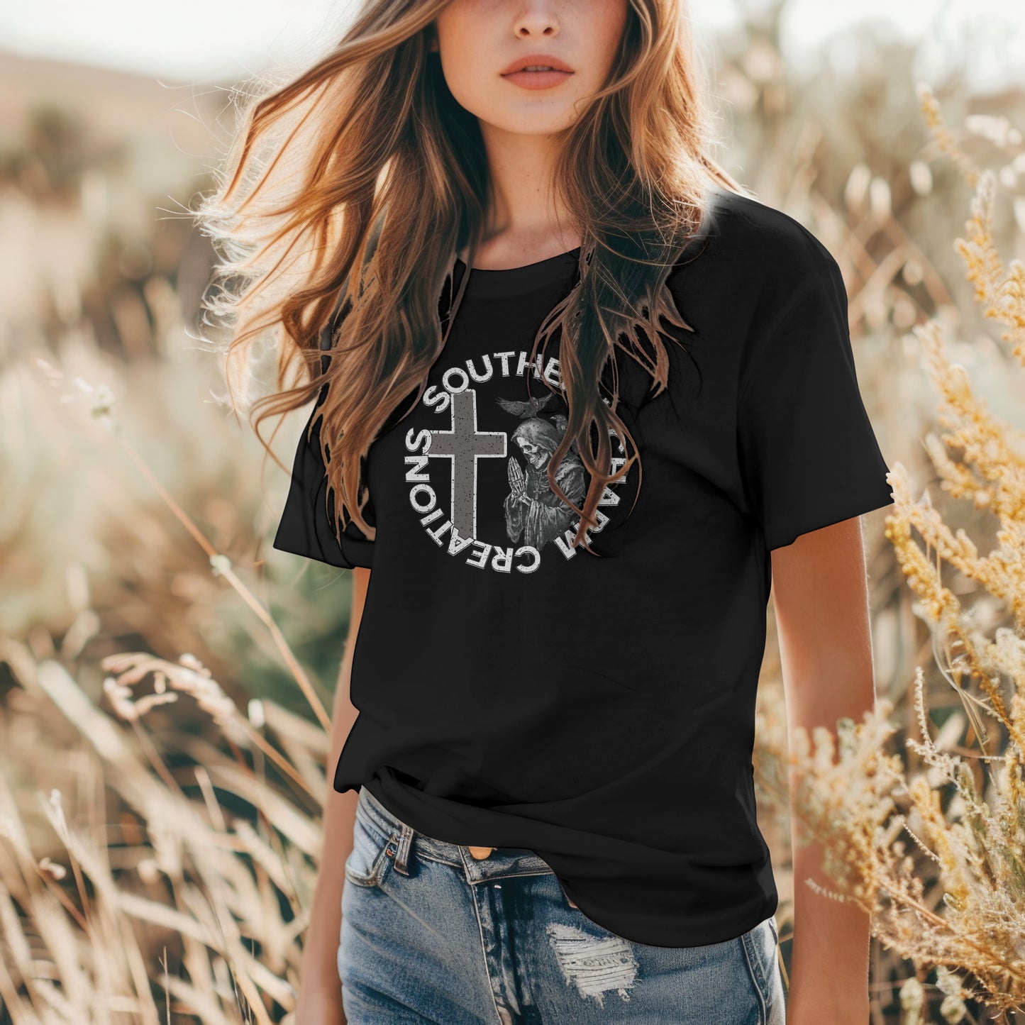 Short sleeve Southern Charm Creations tee shirt.