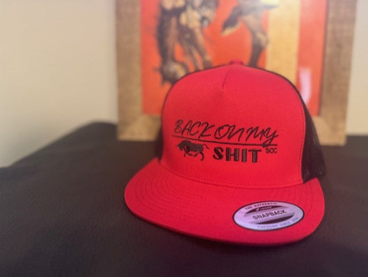 BACK ON MY BS FLAT BILL YUPOONG SNAP BACK EMBROIDERED.