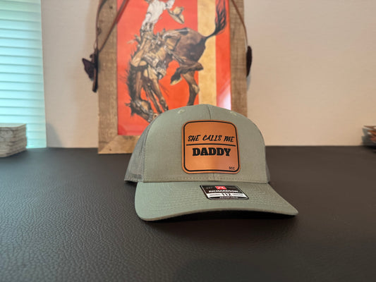 She calls me daddy hat patch in buckskin with hat.
