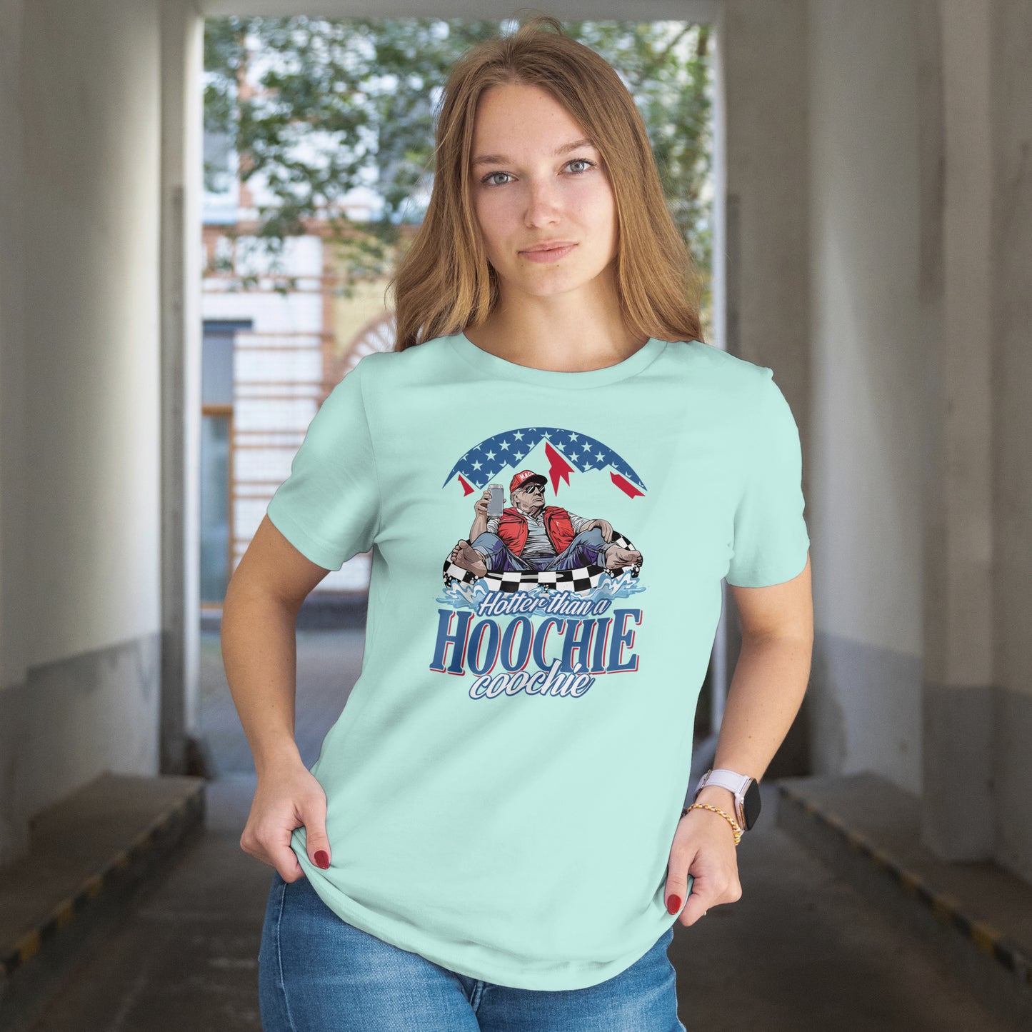 Short sleeve t shirt, trump.
