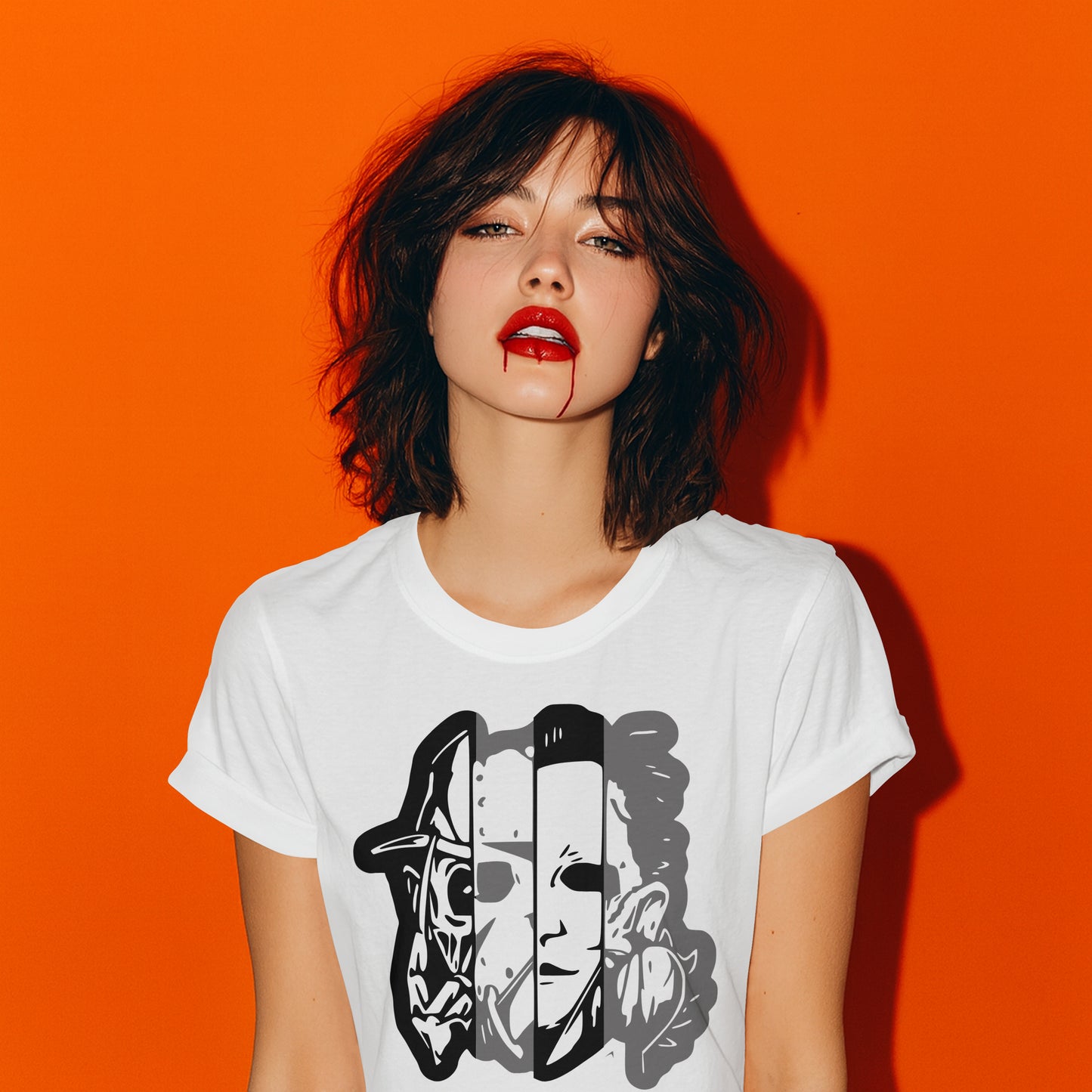 Horror faces tee shirt