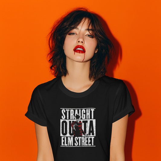 STRAIGHT OUTTA ELM STREET FREDDIE T-SHIRT.
