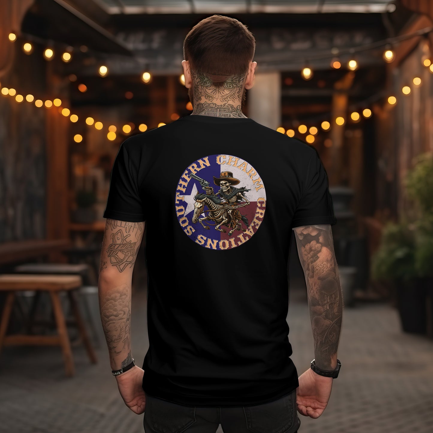 Skeleton Cowboy Tee Shirt.