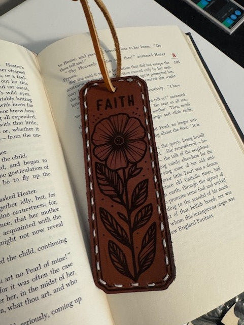 Leather Faith bookmark