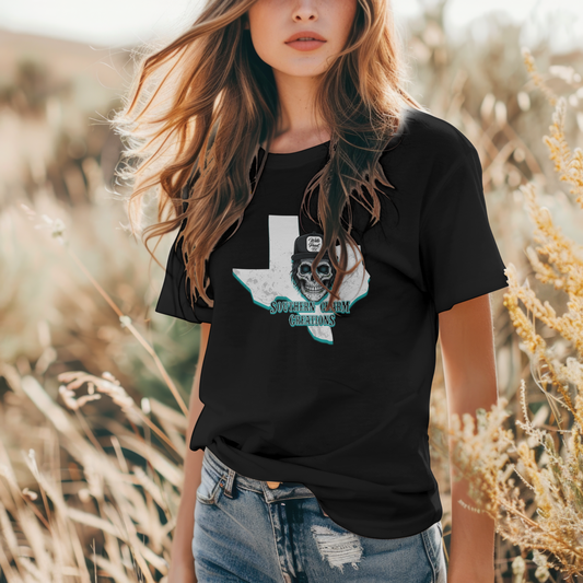 Sothern Charm Creations Branded Tee shirt. (Skull in Snap Back)